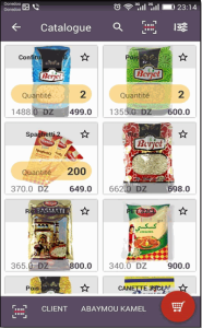 Catalogue des article